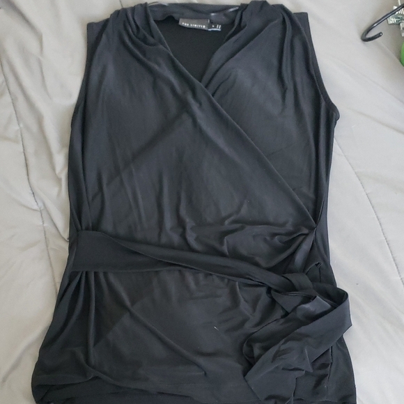 The Limited Tops - The Limited Black Wrap Blouse